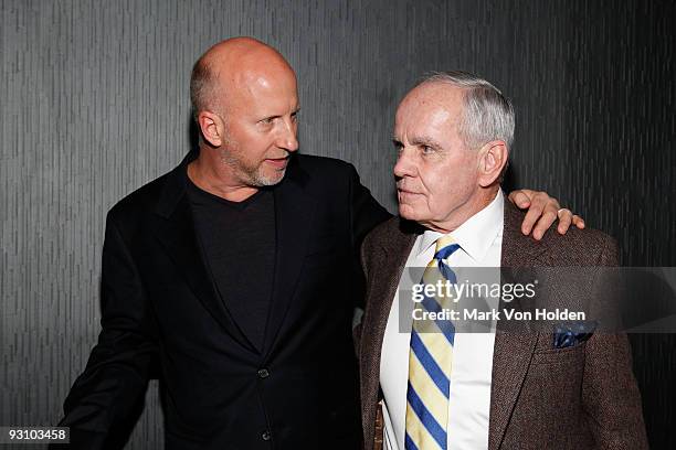 Director John Hillcoat and writer Cormac McCarthy attend the after party for the New York premiere of Dimension Films' "The Road" at SL on November...