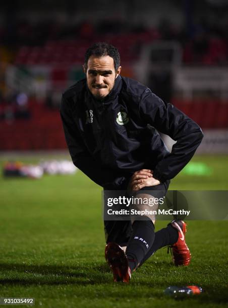 Cork , Ireland - 12 March 2018; Joey O'Brien of Shamrock Rovers warms up prior to the SSE Airtricity League Premier Division match between Cork City...