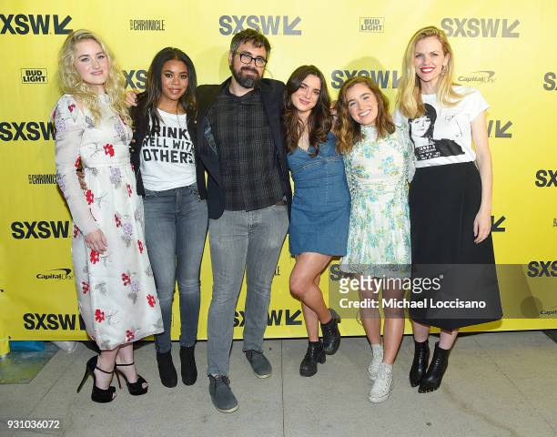 Actresses AJ Michalka, Regina Hall, director Andrew Bujalski, and actresses Dylan Gelula, Haley Lu Richardson and Brooklyn Decker attend the "Support...