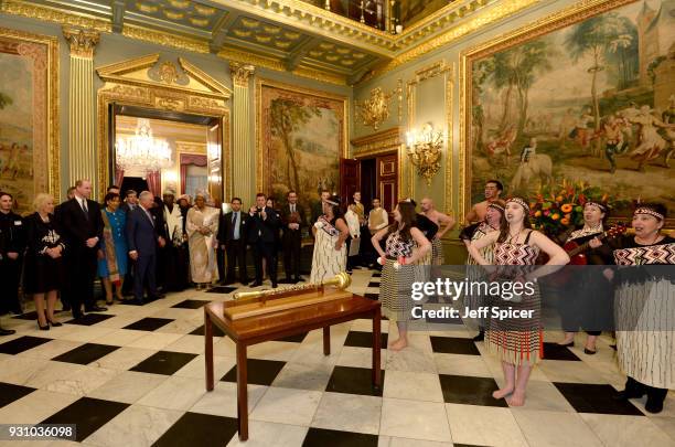 Camilla, Duchess of Cornwall, Prince William, Duke of Cambridge, Baroness Patricia Scotland, the Commonwealth Secretary-General, Prince Charles,...