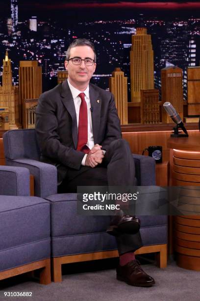 Episode 0827 -- Pictured: Comedian John Oliver during an interview on March 6, 2018 --