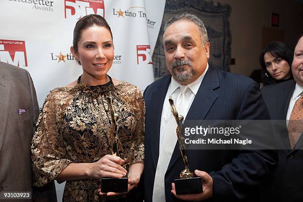 Laura Posada and Willie Colon attend the 8th Annual Latino Trendsetter Awards at the United Nations on November 16, 2009 in New York City. Posada and...