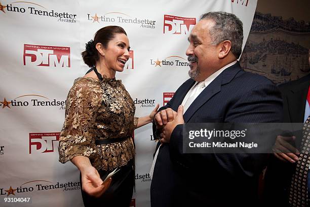 Laura Posada and Willie Colon attend the 8th Annual Latino Trendsetter Awards at the United Nations on November 16, 2009 in New York City. Posada and...