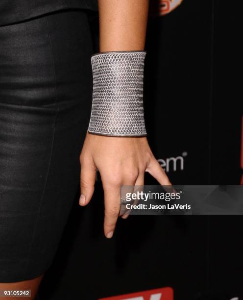 Close up of Cheryl Burke's jewelry at TV Guide Magazine's Hot List Party at SLS Hotel on November 10, 2009 in Beverly Hills, California.