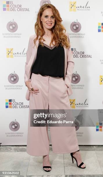 Actress Maria Castro attends the 'El fantastico hidalgo' premiere at Bellas Artes cinema on March 12, 2018 in Madrid, Spain.