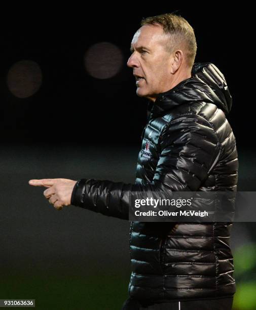 Derry , United Kingdom - 12 March 2018; Derry City manager Kenny Shiels during the SSE Airtricity League Premier Division match between Derry City...