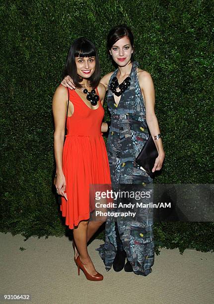 Designers Lisa Mayock and Sophia Buhai of Vena Cava clothing pose for a photo at the CFDA/Vogue Fashion Fund Awards at Skylight Studio on November...