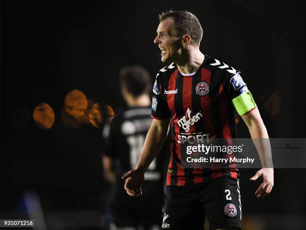 Waterford , Ireland - 12 March 2018; Derek Pender of Bohemians reacts during the SSE Airtricity League Premier Division match between Waterford and...