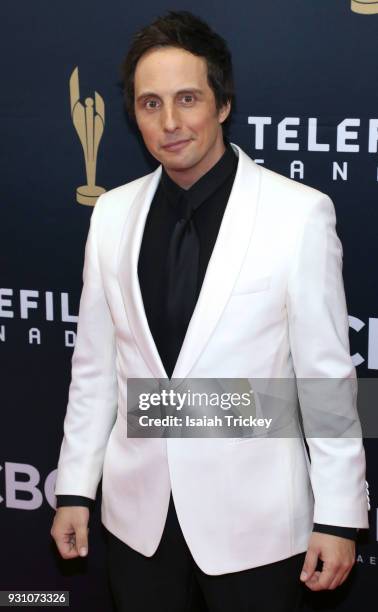 Jonny Harris arrives at the 2018 Canadian Screen Awards at the Sony Centre for the Performing Arts on March 11, 2018 in Toronto, Canada.
