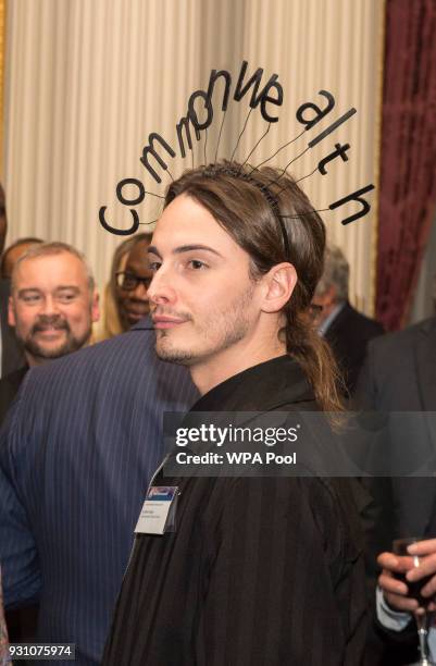 Daniel Hatton of the Commonwealth Fashion Council attends the 2018 Commonwealth Day reception at Marlborough House on March 12, 2018 in London,...