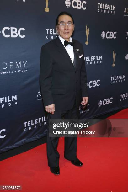Natar Ungalaq arrives at the 2018 Canadian Screen Awards at the Sony Centre for the Performing Arts on March 11, 2018 in Toronto, Canada.