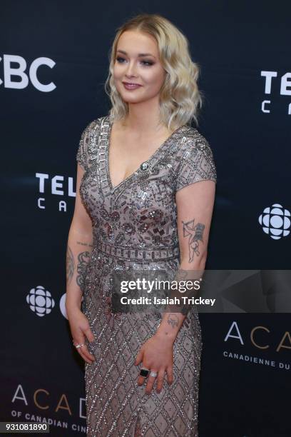 Allie MacDonald arrives at the 2018 Canadian Screen Awards at the Sony Centre for the Performing Arts on March 11, 2018 in Toronto, Canada.