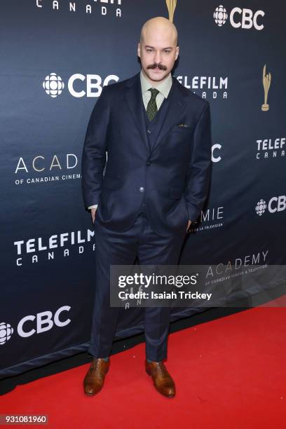 Marc-Andre Grondin arrives at the 2018 Canadian Screen Awards at the Sony Centre for the Performing Arts on March 11, 2018 in Toronto, Canada.