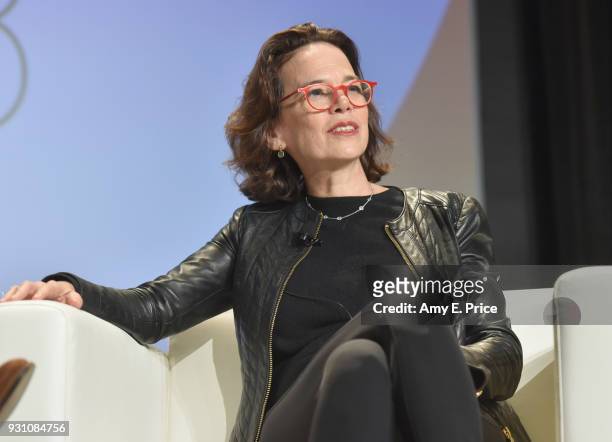 Dana Cowin speaks onstage at Changing the World Through Food during SXSW at Austin Convention Center on March 12, 2018 in Austin, Texas.