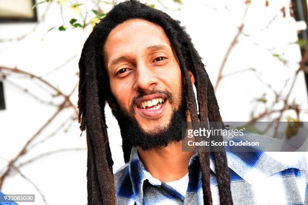 Singer Julian Marley attends the press conference for the upcoming KAYA FEST at Sunset Marquis Hotel & Villas on March 12, 2018 in West Hollywood,...