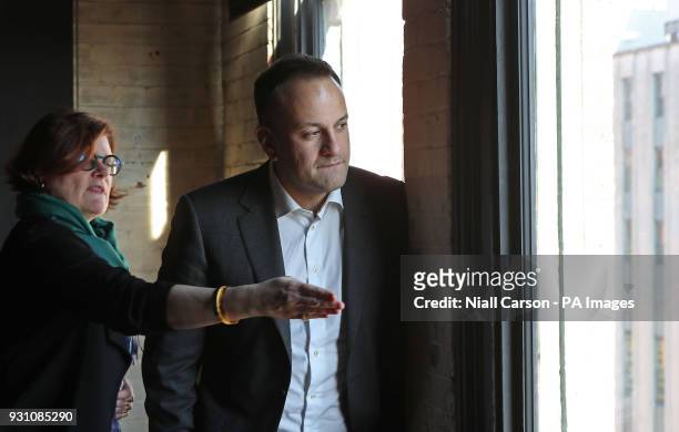 Dealey Plaza Museum CEO Nicola Longford gives Taoiseach Leo Varadkar a tour of the 7th floor of the Dallas County Administration Building in Dealey...