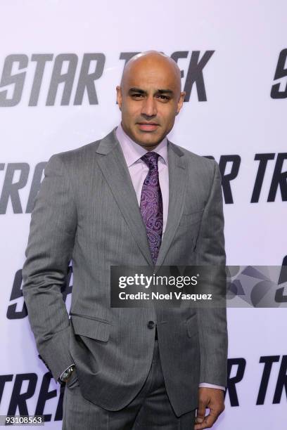 Faran Tahir attends the "Star Trek" DVD and Blu-Ray release party at the Griffith Observatory on November 16, 2009 in Los Angeles, California.