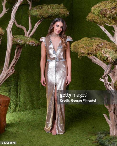 Laura Cilevitz poses in the 2018 Canadian Screen Awards Broadcast Gala - Portrait Studio at Sony Centre for the Performing Arts on March 11, 2018 in...