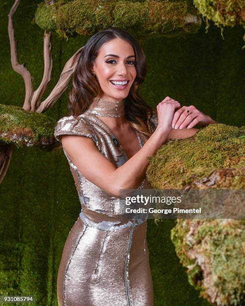 Laura Cilevitz poses in the 2018 Canadian Screen Awards Broadcast Gala - Portrait Studio at Sony Centre for the Performing Arts on March 11, 2018 in...