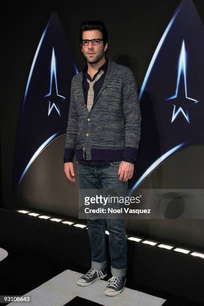 Zachary Quinto attends the "Star Trek" DVD and Blu-Ray release party at the Griffith Observatory on November 16, 2009 in Los Angeles, California.