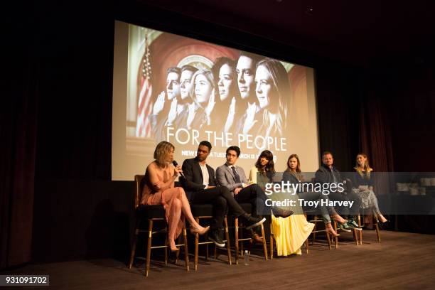The cast and crew of Walt Disney Television via Getty Images's "For The People" attend the series premiere at The London in West Hollywood, CA....