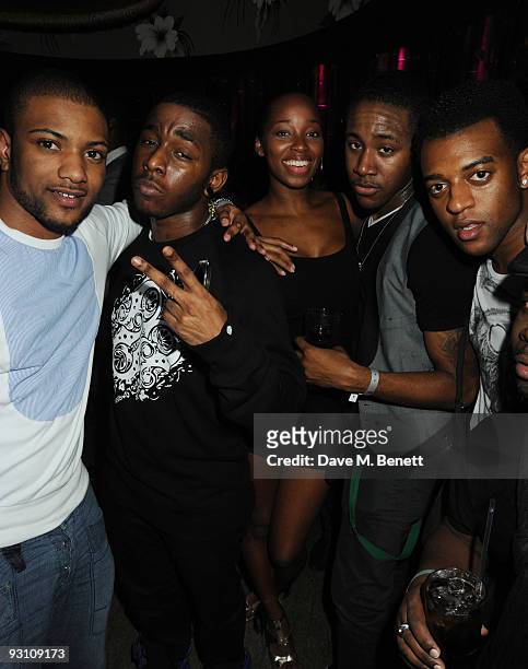 And Jamilia attend the Nokia X6 launch and Rihanna birthday celebrations at Mahiki nightclub, Mayfair on November 16, 2009 in London.