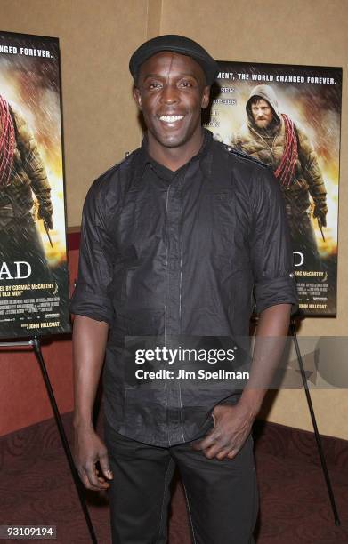 Actor Michael Kenneth Williams attends the premiere of "The Road" at Clearview Chelsea Cinemas on November 16, 2009 in New York City.