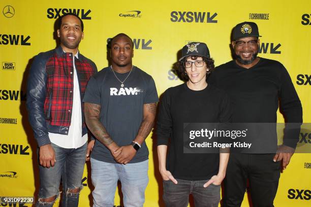 Executive Producer Maverick Carter, Cleveland Browns running back Duke Johnson, creator and showrunner Evan Rosenfeld and Founder of the Warrior...