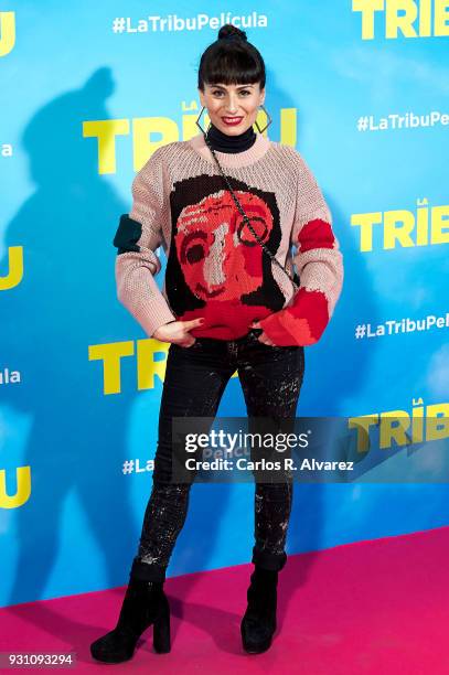 Maria Escote attends 'La Tribu' premiere at the Capitol cinema on March 12, 2018 in Madrid, Spain.