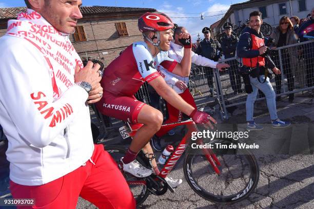 Arrival / Marcel Kittel of Germany Celebration / during the 53rd Tirreno-Adriatico 2018, Stage 6 a 153km stage from Numana to Fano on March 12, 2018...