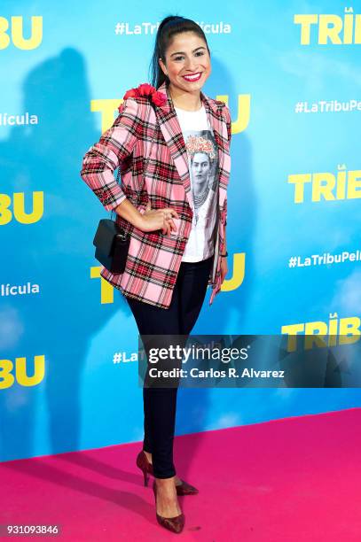 Silvia Sanabria attends 'La Tribu' premiere at the Capitol cinema on March 12, 2018 in Madrid, Spain.