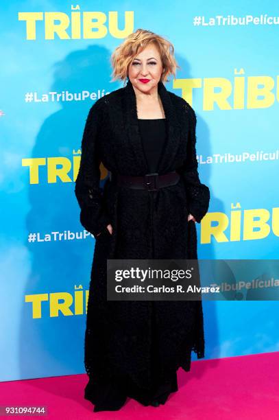 Carmen Machi attends 'La Tribu' premiere at the Capitol cinema on March 12, 2018 in Madrid, Spain.