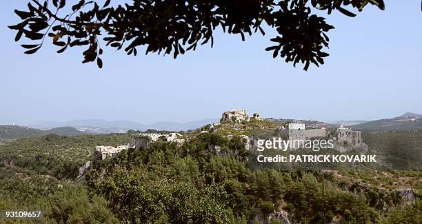 View of the Citadel of Salah ad-Din on August 28, 2008 near Latakia, northern Syria. A great deal of conservation work for the mosque and palace of...