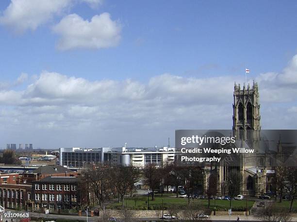 view over doncaster - minster - fotografias e filmes do acervo