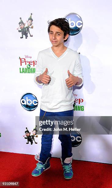 Actor Moises Arias attends the "Prep & Landing Premiere" hosted by the Disney ABC Television Group at the El Capitan Theatre on November 16, 2009 in...