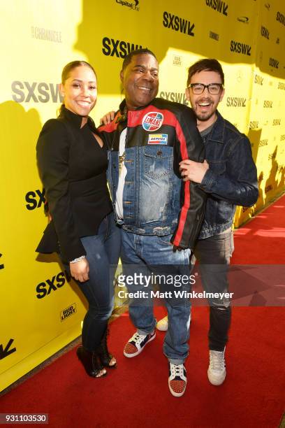 Megan Wollover, Tracy Morgan, and Jorma Taccone attend the "The Last O.G" Premiere 2018 SXSW Conference and Festivals at Paramount Theatre on March...