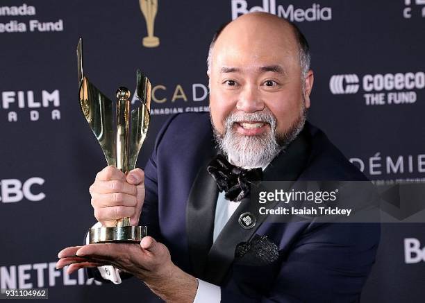 Paul Sun-Hyung Lee poses in the press room at the 2018 Canadian Screen Awards at Sony Centre for the Performing Arts on March 11, 2018 in Toronto,...