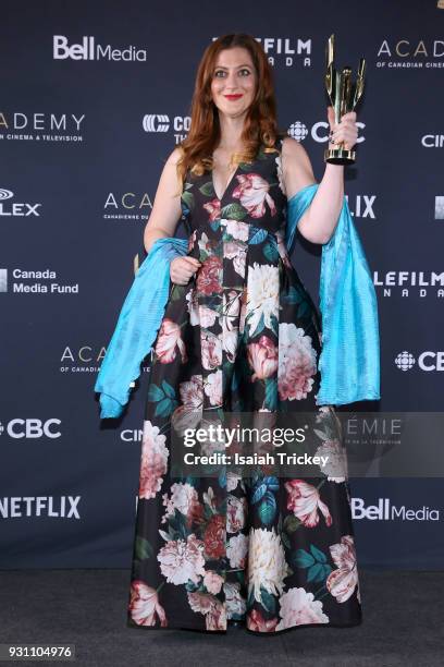 Anita Doron poses in the press room at the 2018 Canadian Screen Awards at Sony Centre for the Performing Arts on March 11, 2018 in Toronto, Canada.