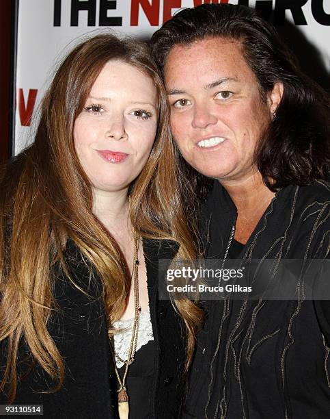 Natasha Lyonne and Rosie O'Donnell attend the "The Starry Messenger" cast party at Montenapo Restaurant on November 16, 2009 in New York City.
