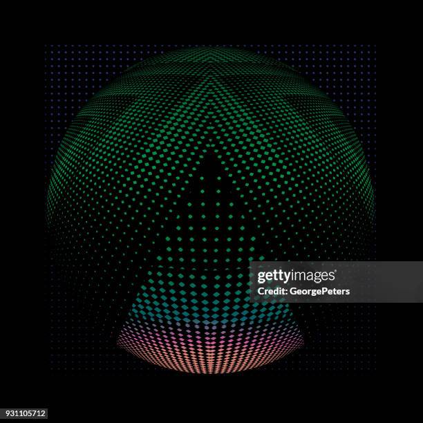 futuristic halftone pattern that suggests cyberspace - cyberspace stock illustrations