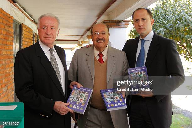 Aaron Padilla, President of the Referees' Comission, Rafael Mancilla, Director of the Referees' Commission and Arturo Yamasaki pose for a photograph...