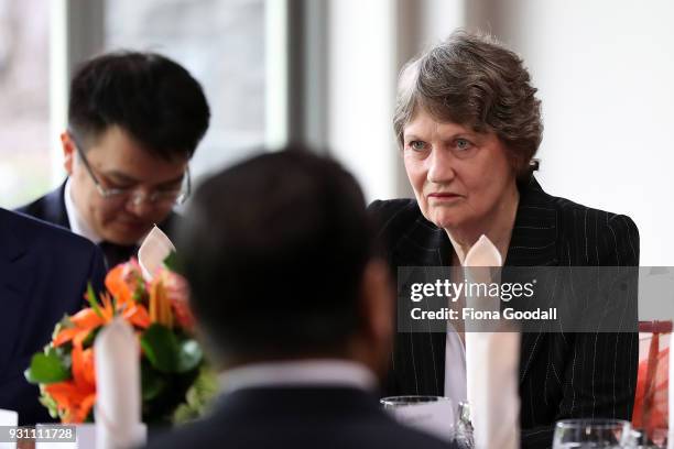 Former New Zealand Prime Minister Helen Clark attends to welcome for Nguyen Xuan Phuc, Prime Minister of Vietnam on March 13, 2018 in Auckland, New...