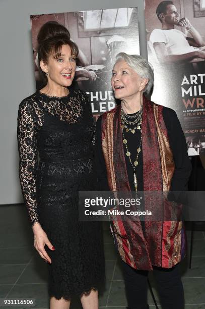 Director, Arthur Miller: Writer, Rebecca Miller and actress Ellen Burstyn attend the "Arthur Miller: Writer" New York Screening at the Celeste Bartos...