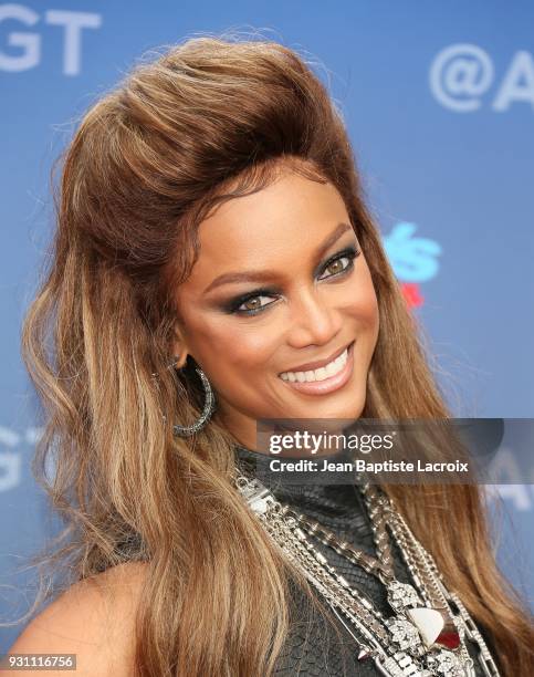 Tyra Banks attends 'America's Got Talent' Season 13 on March 12, 2018 in Pasadena, California.