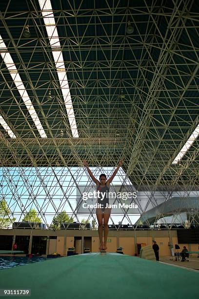 Mexican diver Paola Espinosa during her training in the pool of the National Center of High Performance on November 16 2009 in Mexico, City, Mexico.