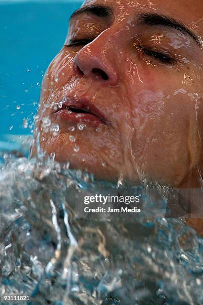 Mexican diver Paola Espinosa during her training in the pool of the National Center of High Performance on November 16 2009 in Mexico, City, Mexico.