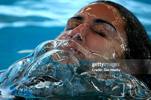 Mexican diver Paola Espinosa during training, at the pool on National Center of High Performance on November 16 2009 in Mexico, City, Mexico.