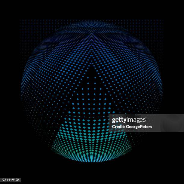futuristic halftone pattern that suggests cyberspace - cyberspace stock illustrations
