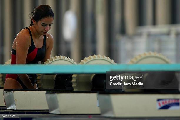 Mexican diver Paola Espinosa during her training in the pool of the National Center of High Performance on November 16 2009 in Mexico, City, Mexico.