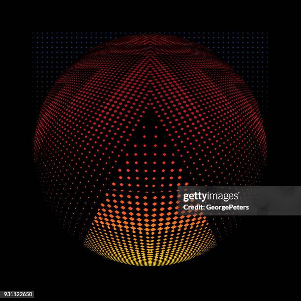 futuristic halftone pattern that suggests cyberspace - cyberspace stock illustrations